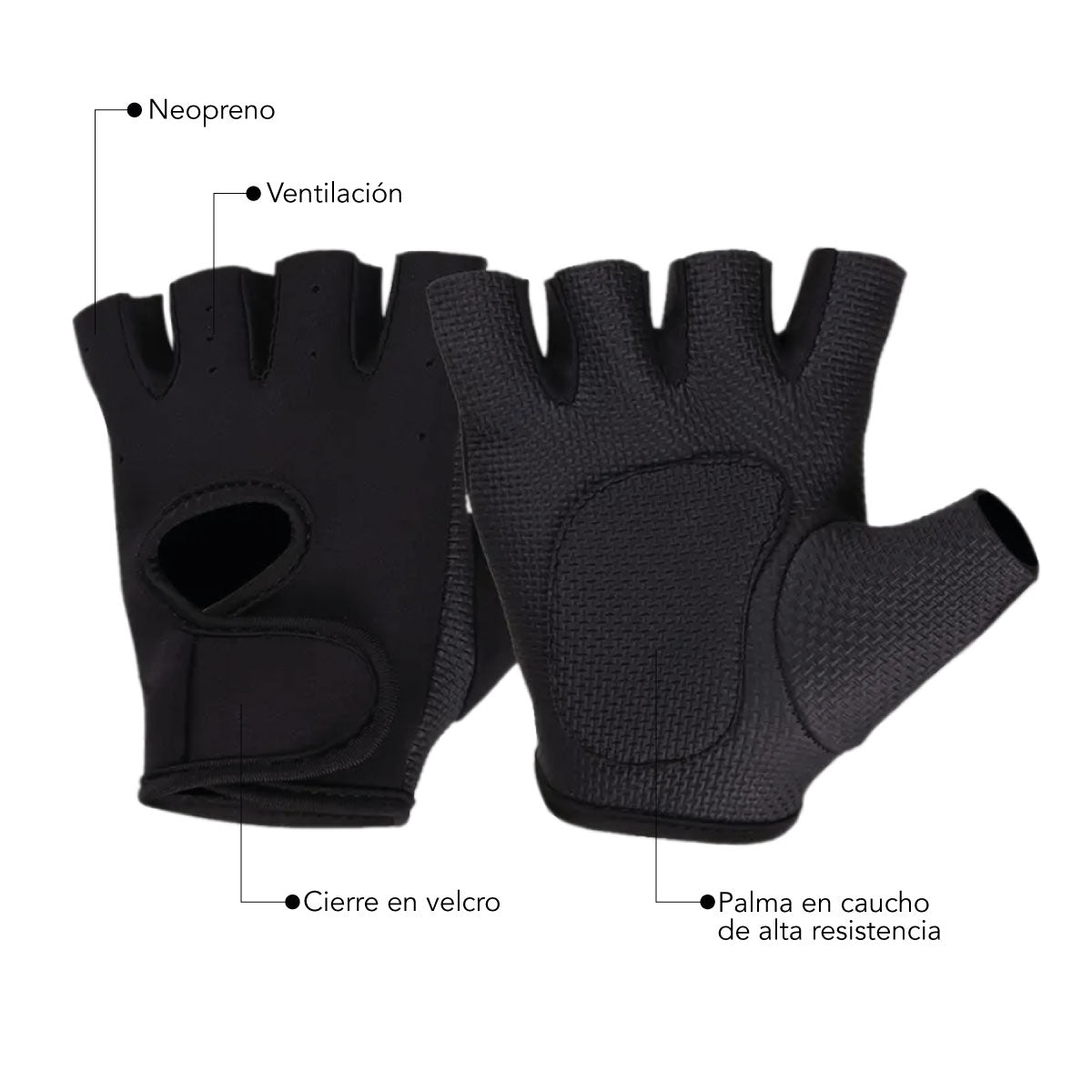 Guantes de gimnacio en neopreno