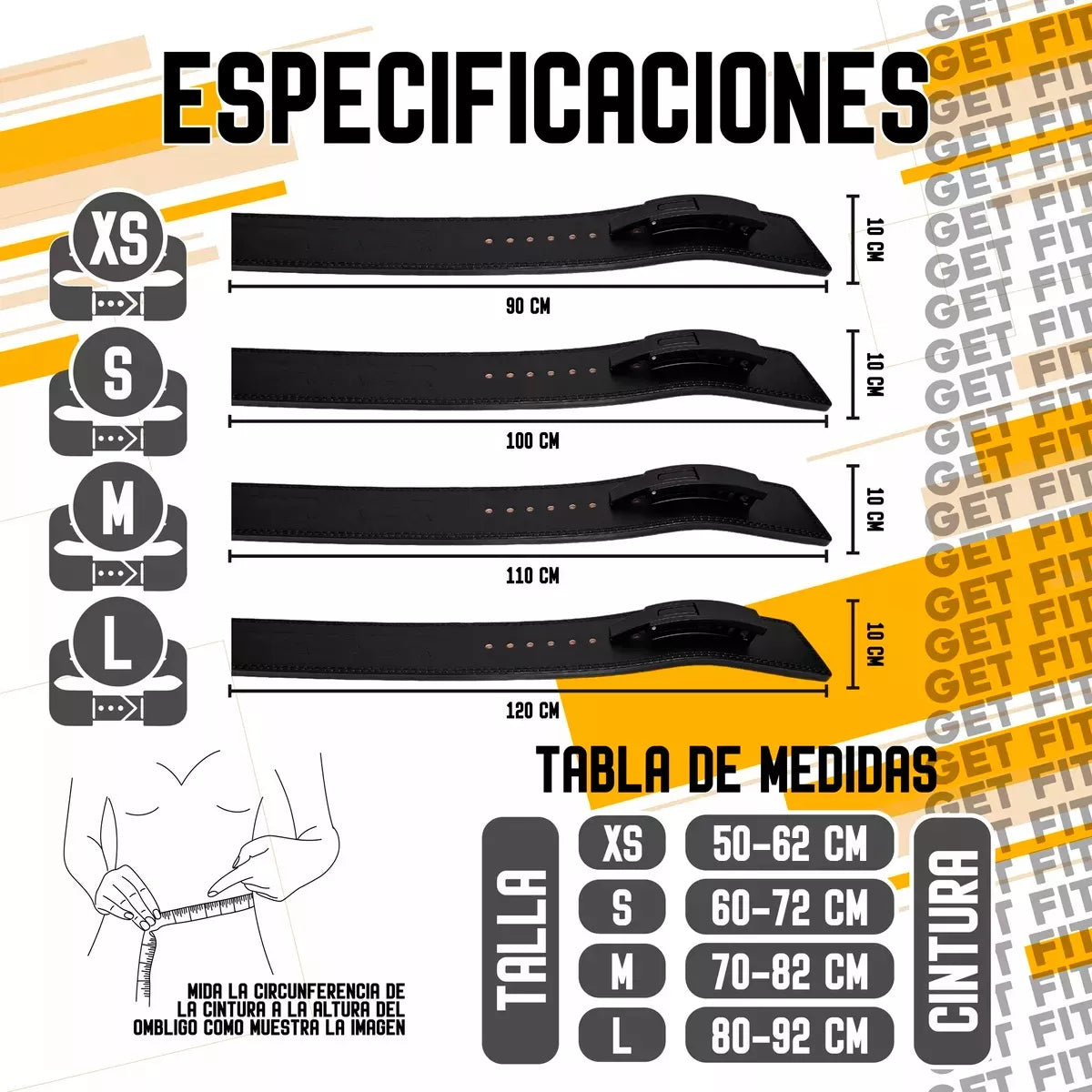 Cinturon Cuero Gym Powerlifting Hebilla