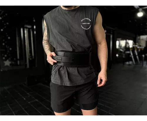 Cinturon Cuero Gym Powerlifting Hebilla