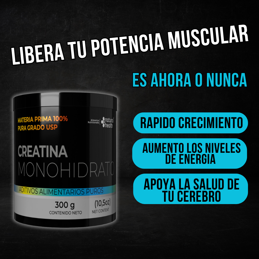 CREATINA MONOHIDRATO ULTRAPURA X 300 GRAMOS