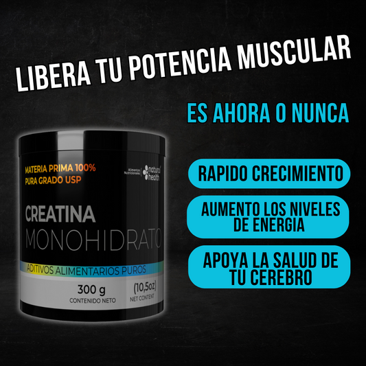 CREATINA MONOHIDRATO ULTRAPURA X 300 GRAMOS